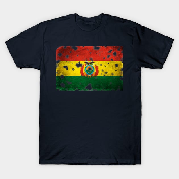 Bolivia Flag Grunge T-Shirt by Historia